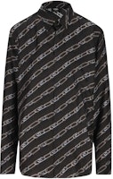 FENDI FW22 Black Pattern Button-Up Long Sleeve Shirt. FS0585AL2MF0UU0 FENDI FW22 Black Pattern Button-Up Long Sleeve Shirt. FS0585AL2MF0UU0