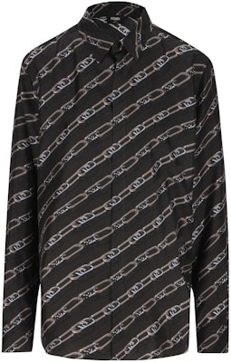 FENDI FW22 Black Pattern Button-Up Long Sleeve Shirt. FS0585AL2MF0UU0 Order FENDI FW22 Black Pattern Button-Up Long Sleeve Shirt. FS0585AL2MF0UU0