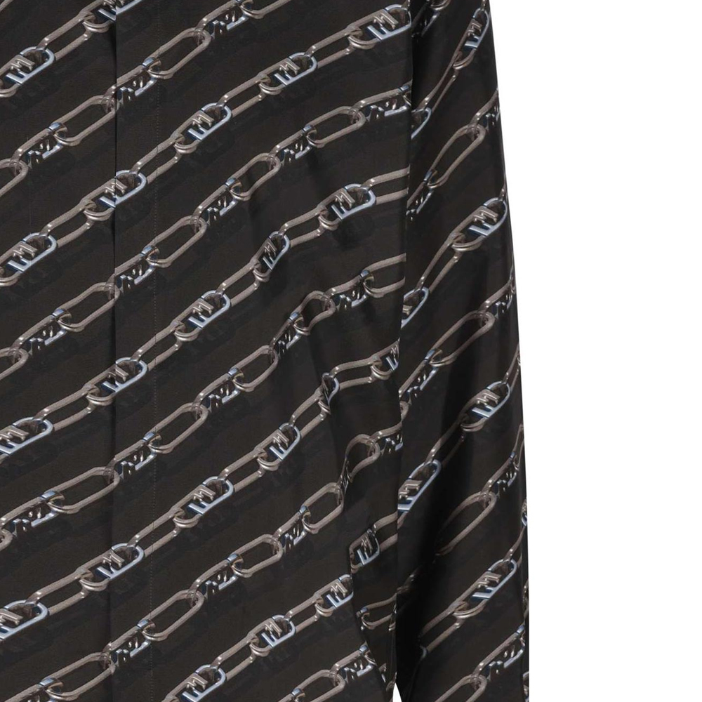 Shop 芬迪 FW22 黑色图案长袖衬衫 FS0585AL2MF0UU0