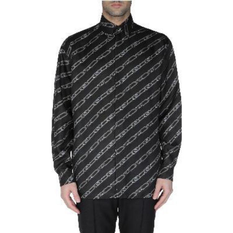 Details for 芬迪 FW22 黑色图案长袖衬衫 FS0585AL2MF0UU0