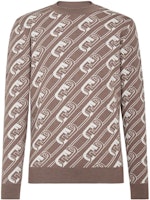 FENDI FW22 Brown Patterned Jacquard Knit Crewneck Sweater. FZX061AL3IF0UHM FENDI FW22 Brown Patterned Jacquard Knit Crewneck Sweater. FZX061AL3IF0UHM