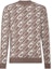 Buy FENDI FW22 Brown Patterned Jacquard Knit Crewneck Sweater. FZX061AL3IF0UHM