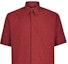 Details for FENDI FW22 Micro Check Solid Short Sleeve Shirt Red FS0795AKEBF01VC