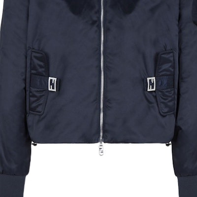 FENDI FW22 Solid Color Baseball Collar Jacket Blue Long Sleeve Casual Outerwear FAA877AM0PF1J79 Sizing FENDI FW22 Solid Color Baseball Collar Jacket Blue Long Sleeve Casual Outerwear FAA877AM0PF1J79