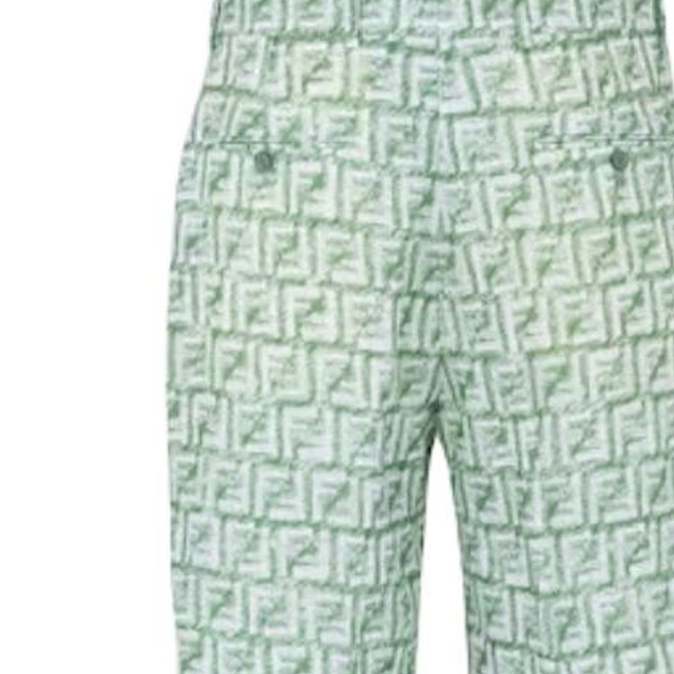 Details for FENDI 綠色字母印花寬鬆休閒短褲 FB0821AR62F1MTQ