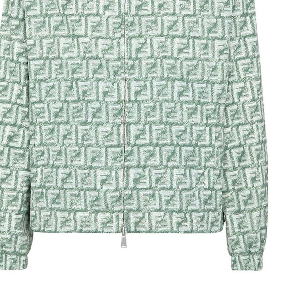 Cheap 펜디 그린 리버시블 후드 재킷 올오버 프린트. FAA928AR9GF1MTQ