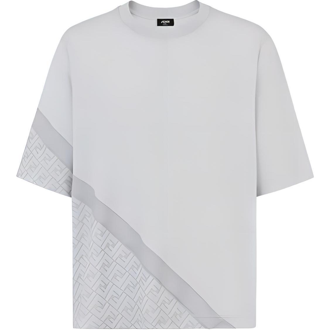 FENDI  Grey Crew Neck Short Sleeve T-Shirt FAF682AN68F1N6G