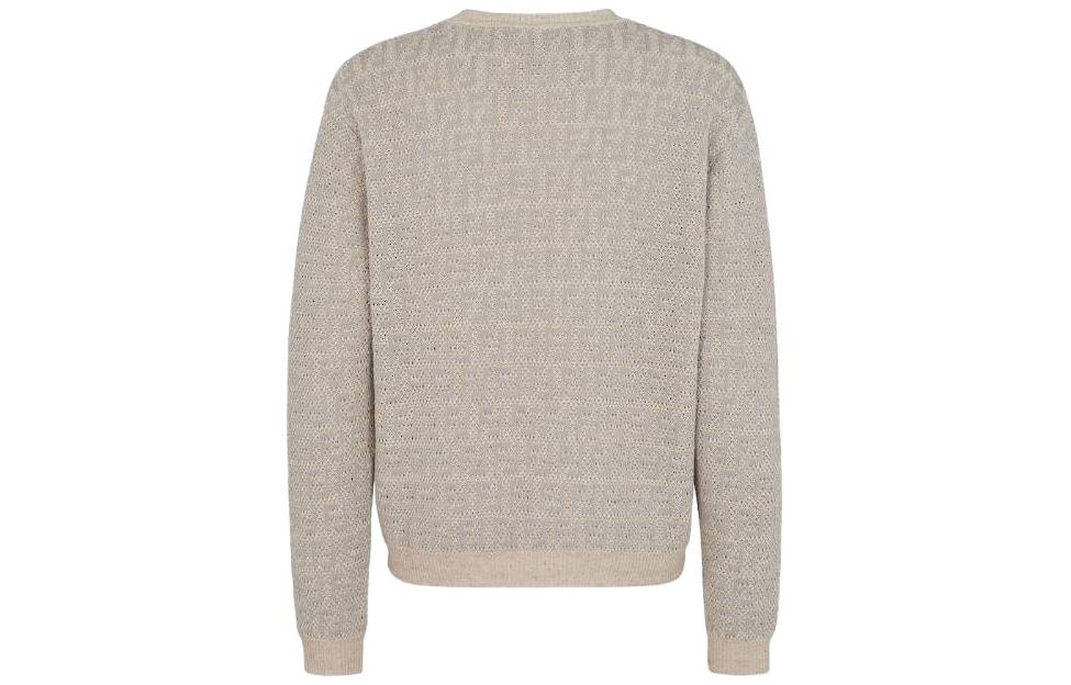 FENDI  Grey Crewneck Long-Sleeve Loose-Fit Sweater. FZX034AO5JF0GQK 圖 3
