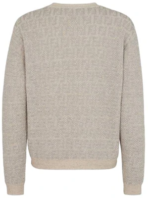 フェンディ グレー クルーネック 長袖 ルーズフィット セーター. FZX034AO5JF0GQK Lookbook フェンディ グレー クルーネック 長袖 ルーズフィット セーター. FZX034AO5JF0GQK