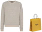 Shop フェンディ グレー クルーネック 長袖 ルーズフィット セーター. FZX034AO5JF0GQK