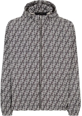 FENDI Grey Full-Zip Windbreaker Jacket with Patterned Print Hoodie. FAA935ARYIF0PU7 Order FENDI Grey Full-Zip Windbreaker Jacket with Patterned Print Hoodie. FAA935ARYIF0PU7