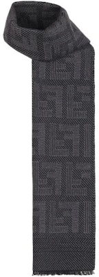FENDI 灰色字母圖案設計針織圍巾 FXS124APW4F0QA1 Lookbook FENDI 灰色字母圖案設計針織圍巾 FXS124APW4F0QA1