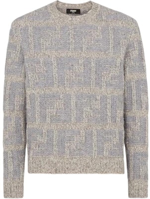 FENDI Grey Monogram Print Crewneck Long Sleeve Sweater. FZX091ATMKF0GQK Buy FENDI Grey Monogram Print Crewneck Long Sleeve Sweater. FZX091ATMKF0GQK