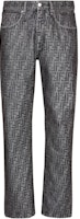 FENDI Grey Straight-Leg Jeans with Logo Pattern and Stud Details. FLP288APSWF1LUY FENDI Grey Straight-Leg Jeans with Logo Pattern and Stud Details. FLP288APSWF1LUY