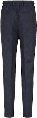 FENDI High-Waisted Straight Casual Pants Blue FB0767AQ24F1AJR Lookbook FENDI High-Waisted Straight Casual Pants Blue FB0767AQ24F1AJR
