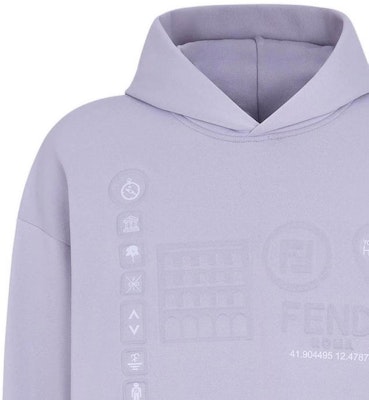 FENDI Light Purple Solid Print Hoodie. FY1126AIFPF1GOS Purchase FENDI Light Purple Solid Print Hoodie. FY1126AIFPF1GOS