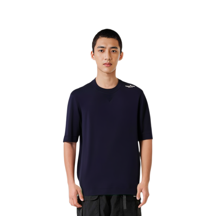 FENDI  Logo Print Crew Neck T-Shirt Navy Blue SS23 Collection. FY1208AN1VF0QG3 圖 5