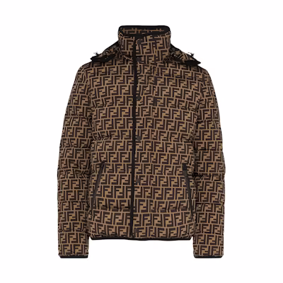 FENDI Logo Puffer Jacket Khaki FAA698AAA3F13IZ