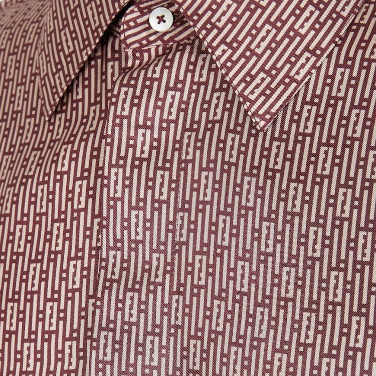 Purchase 芬迪印花图案翻领长袖衬衫 FS1038AQIEF0QH0