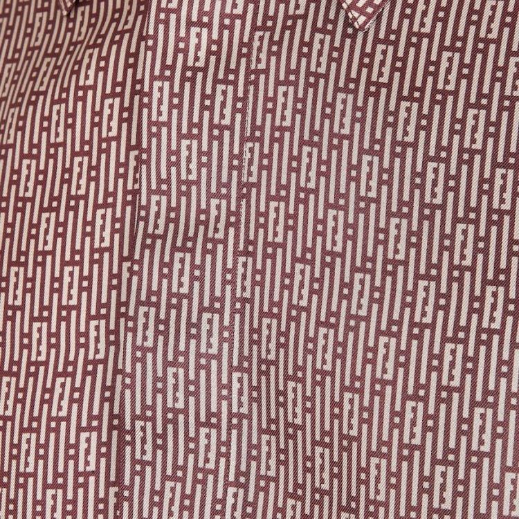 Details for 芬迪印花图案翻领长袖衬衫 FS1038AQIEF0QH0