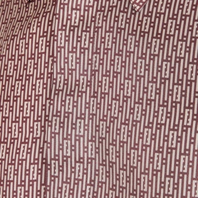 FENDI Long-Sleeve Shirt with Printed Pattern and Turn-Down Collar. FS1038AQIEF0QH0 Details for FENDI Long-Sleeve Shirt with Printed Pattern and Turn-Down Collar. FS1038AQIEF0QH0