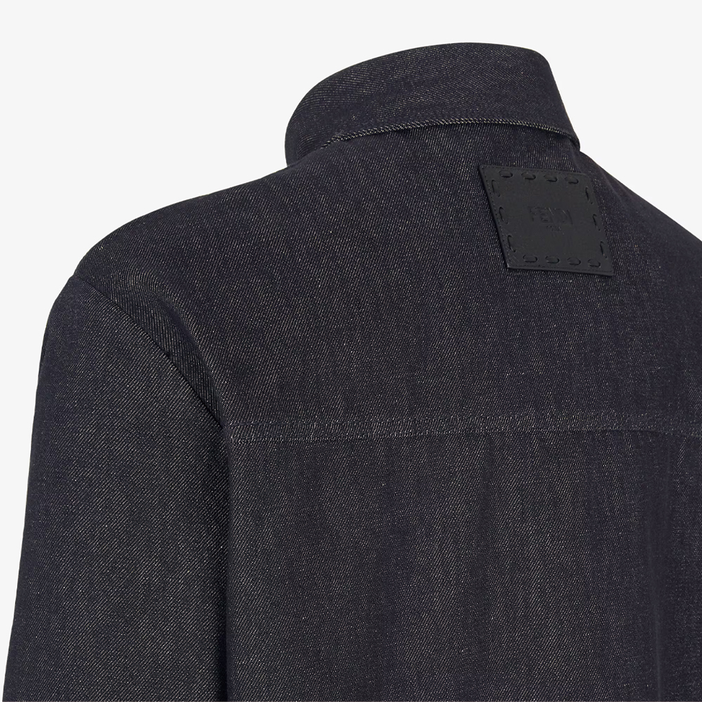 Purchase フェンディ ルーズフィット デニムジャケット バックロゴパッチ - ブルー FW1331ASD0F0RBB