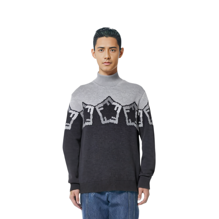 Purchase 펜디 루즈 터틀넥 니트 스웨터 그레이 프린트 디자인. FZX025AQL4F1MU3