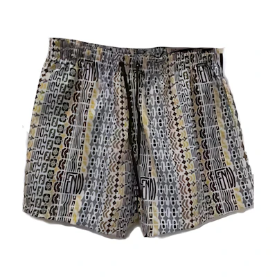 FENDI Low Waist Slim Fit Elastic Straight Casual Floral Shorts. FXB077AE8LF0WB1