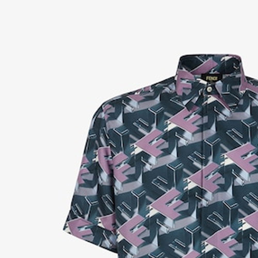 Purchase 芬迪多彩字母印花短袖衬衫 FS0795APQ9F0F5U