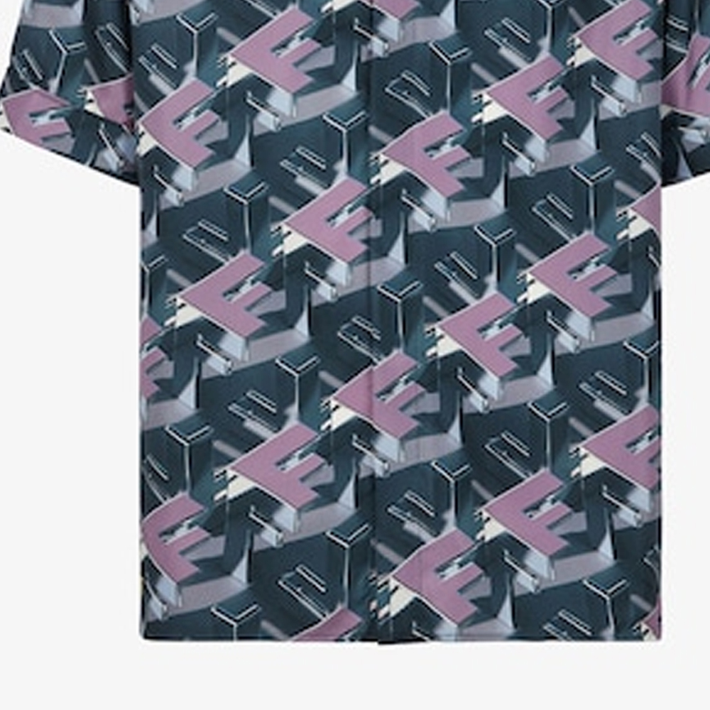 Sizing 芬迪多彩字母印花短袖衬衫 FS0795APQ9F0F5U