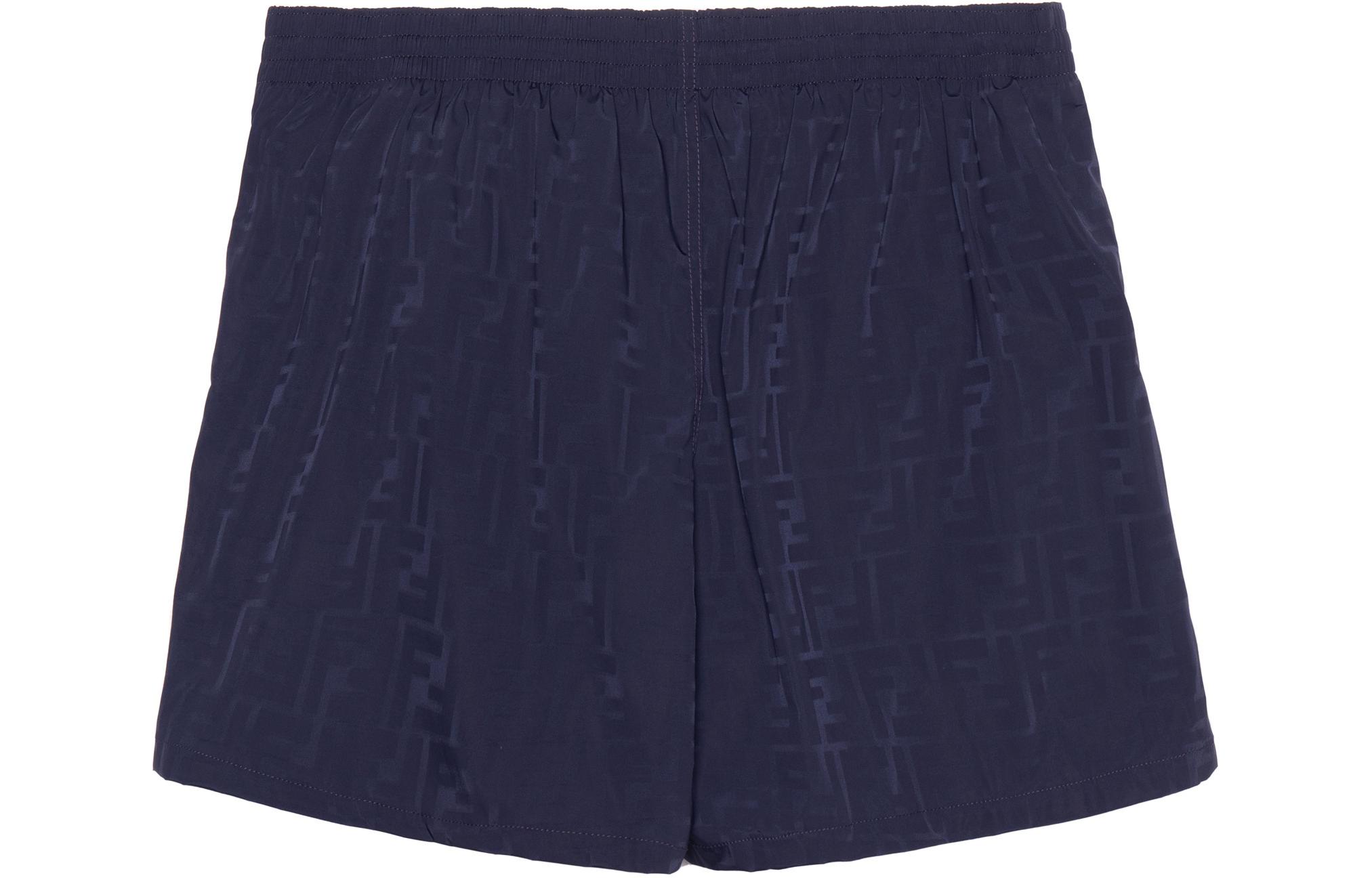 Lookbook 펜디 네이비 블루 레터 프린트 피트 수영복. FXB077AGBRF1KQT