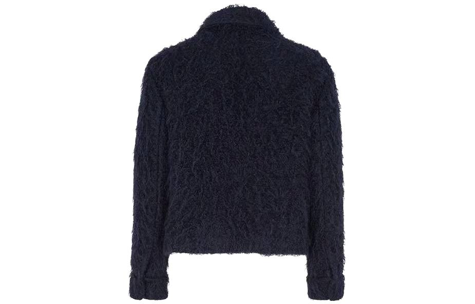 Lookbook FENDI Chaqueta Azul Marino SS23 con Flecos y Cremallera Exterior. FW1186AM7RF1J79