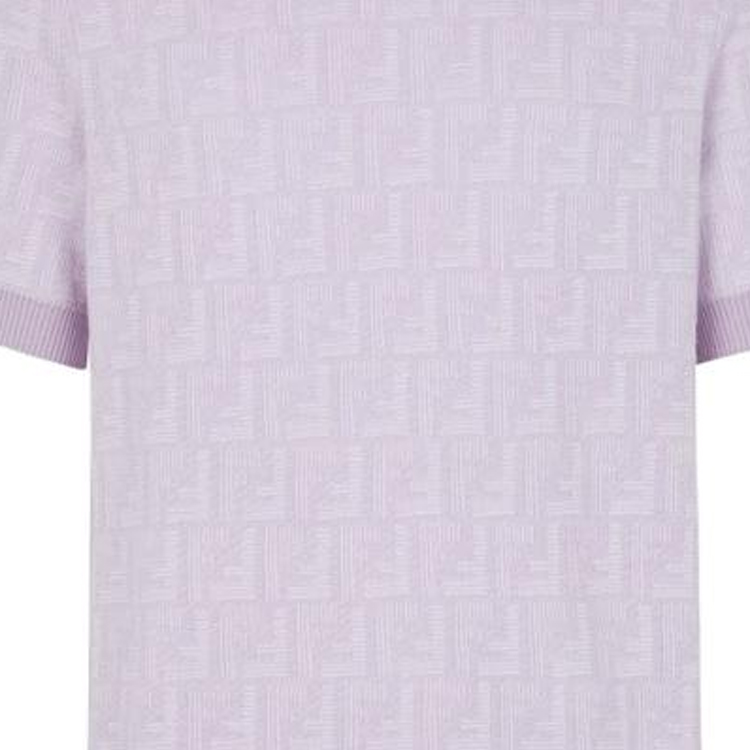Sizing FENDI 紫色LOGO印花短袖圓領毛衣. FZY443APJHF0F5U