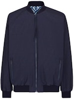 FENDI Reversible Logo Print Bomber Jacket in Blue. FAA893AN60F0V6W FENDI Reversible Logo Print Bomber Jacket in Blue. FAA893AN60F0V6W