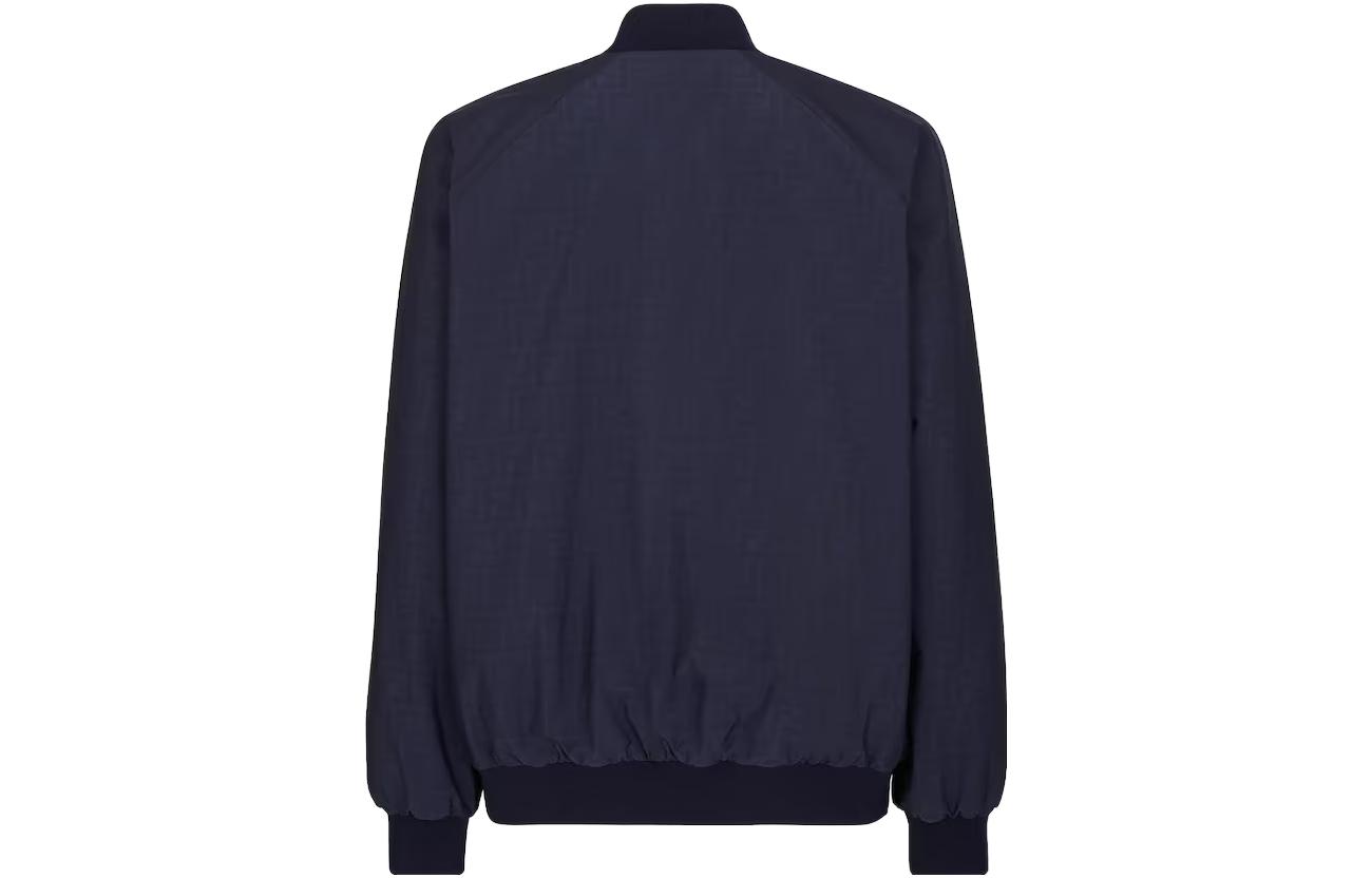 Lookbook 芬迪蓝色可翻转标志印花飞行夹克 FAA893AN60F0V6W