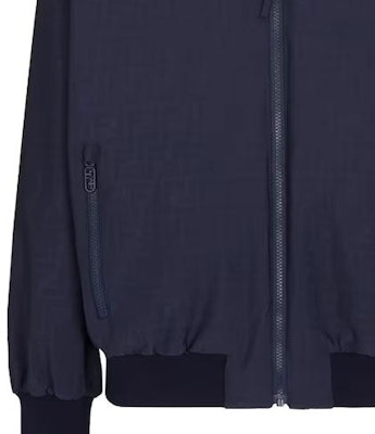 FENDI Reversible Logo Print Bomber Jacket in Blue. FAA893AN60F0V6W Cheap FENDI Reversible Logo Print Bomber Jacket in Blue. FAA893AN60F0V6W