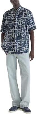 FENDI Short Sleeve Button-Up Shirt Blue with Graphic Print Design FS0795AR6EF0UV2 Shop FENDI Short Sleeve Button-Up Shirt Blue with Graphic Print Design FS0795AR6EF0UV2