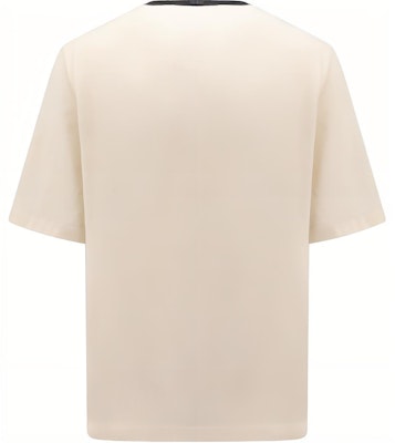FENDI Slim Fit Crew Neck T-Shirt with Letter Pattern in Off-White. FAF715AR5BF0-RQ0 Lookbook FENDI Slim Fit Crew Neck T-Shirt with Letter Pattern in Off-White. FAF715AR5BF0-RQ0