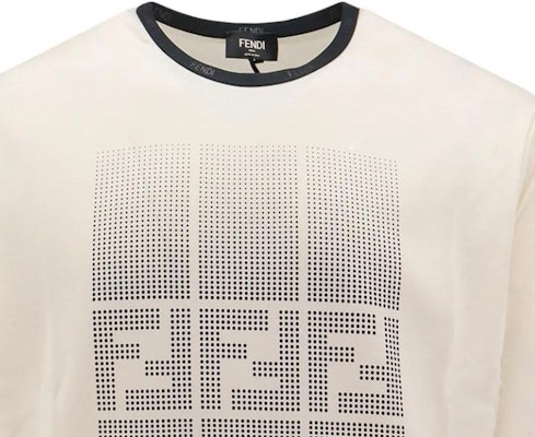 FENDI Slim Fit Crew Neck T-Shirt with Letter Pattern in Off-White. FAF715AR5BF0-RQ0 Shop FENDI Slim Fit Crew Neck T-Shirt with Letter Pattern in Off-White. FAF715AR5BF0-RQ0