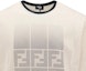 Shop 펜디 슬림핏 크루넥 티셔츠 레터 패턴 오프 화이트. FAF715AR5BF0-RQ0
