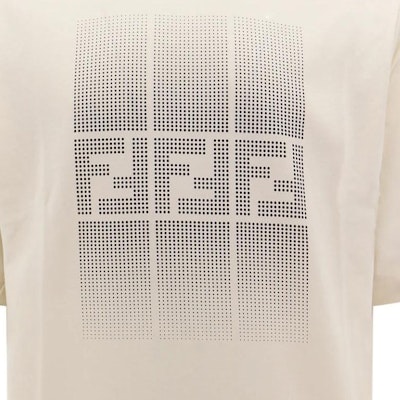 FENDI Slim Fit Crew Neck T-Shirt with Letter Pattern in Off-White. FAF715AR5BF0-RQ0 Purchase FENDI Slim Fit Crew Neck T-Shirt with Letter Pattern in Off-White. FAF715AR5BF0-RQ0