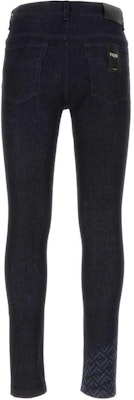 FENDI Slim Fit Low Waist Straight Trousers Blue Casual Pants FLP299AQLUF0QA2 Lookbook FENDI Slim Fit Low Waist Straight Trousers Blue Casual Pants FLP299AQLUF0QA2