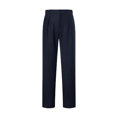 FENDI Slim Fit Mid-Waist Pleated Casual Pants Deep Blue FB0767AI6PF0QA2