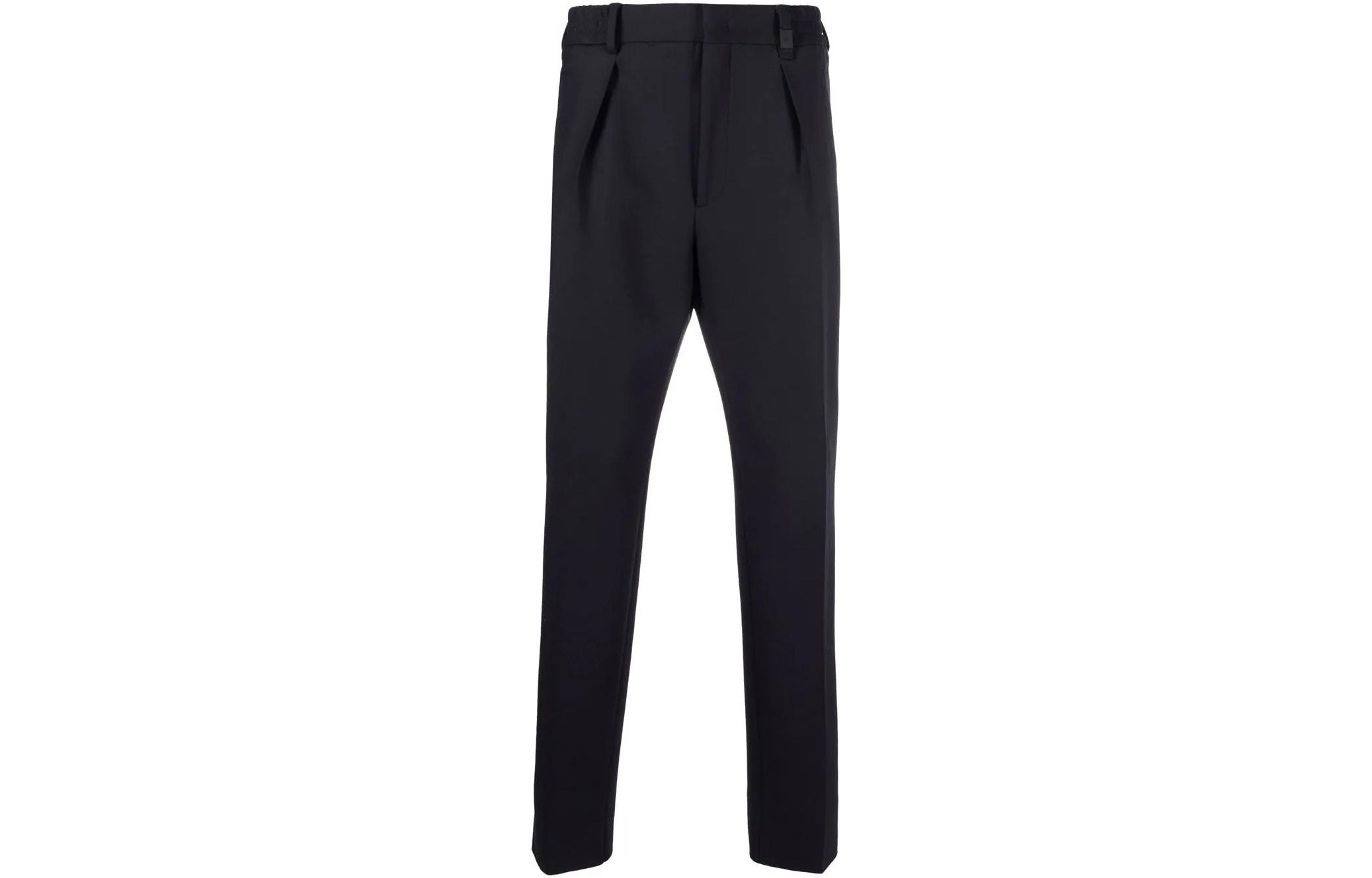 Order FENDI 修身中腰褶皱休闲裤 深蓝色 FB0767AI6PF0QA2