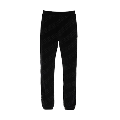 FENDI Slim Fit Solid Color Track Pants Black SS22 FB0496A9RKF0QA1