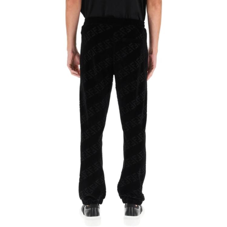 FENDI  Slim Fit Solid Color Track Pants Black SS22 FB0496A9RKF0QA1 圖 5