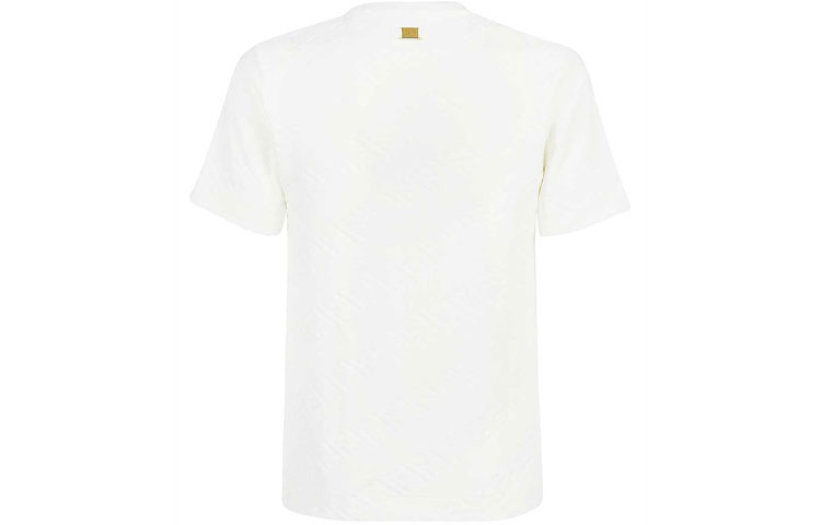 FENDI  Solid Color Crewneck Logo T-Shirt. FY0936AHCAF0QA0 圖 3