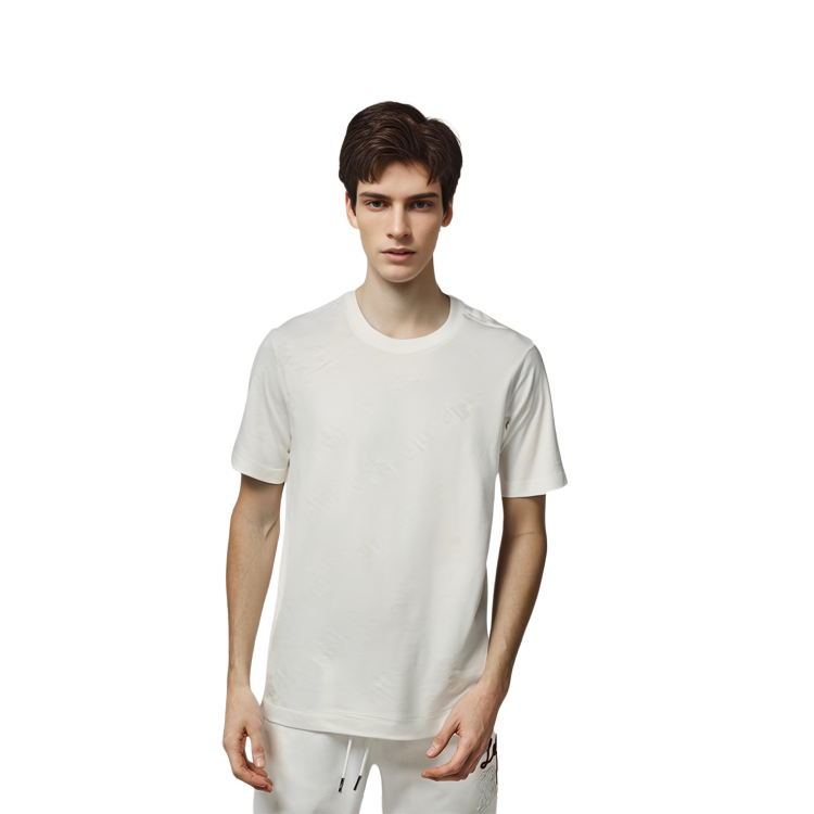 FENDI  Solid Color Crewneck Logo T-Shirt. FY0936AHCAF0QA0 圖 5