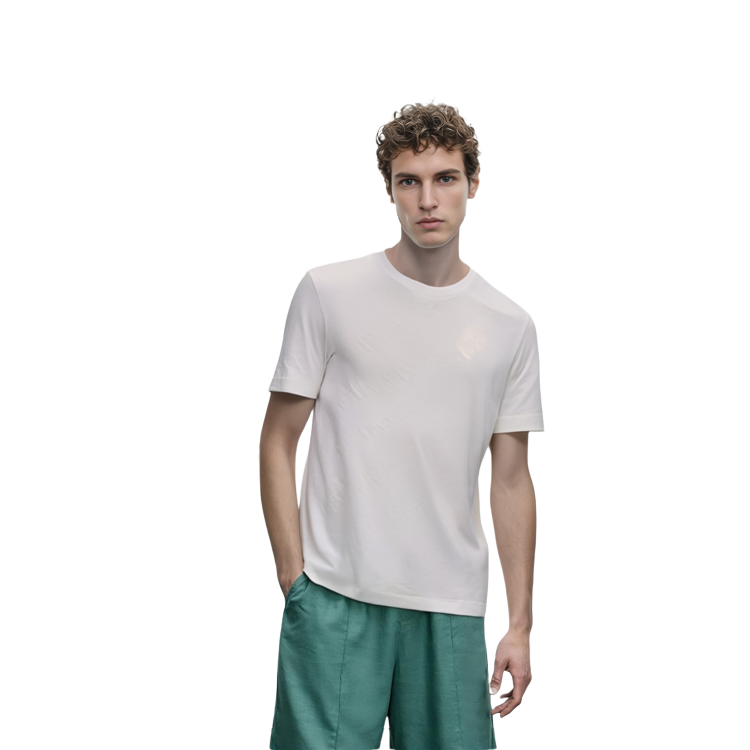 FENDI  Solid Color Crewneck Logo T-Shirt. FY0936AHCAF0QA0 圖 7