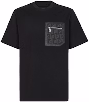 FENDI Solid Color Crewneck T-Shirt Black FY1257APM4F0QA1 FENDI Solid Color Crewneck T-Shirt Black FY1257APM4F0QA1